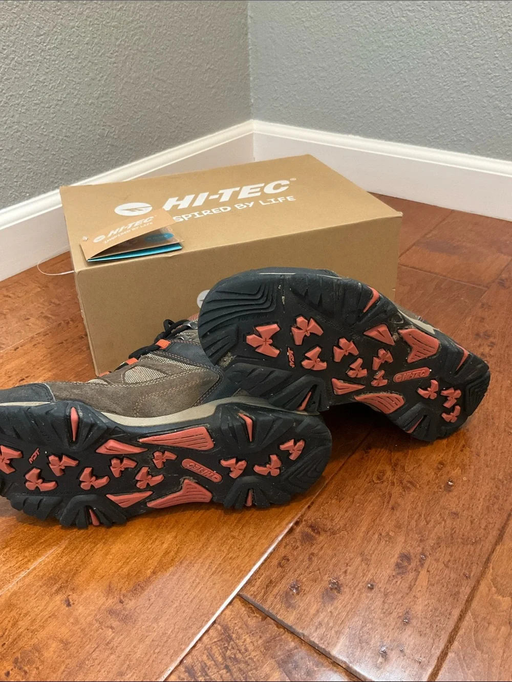 Hi-Tec Brown and Orange Trail Hiking Boots